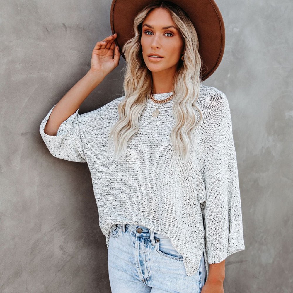 Vici SWEATER WEATHER SPECKLED KNIT SWEATER